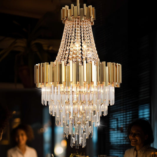 36 Inch Modern Crystal Chandelier 21 Light - Auralume