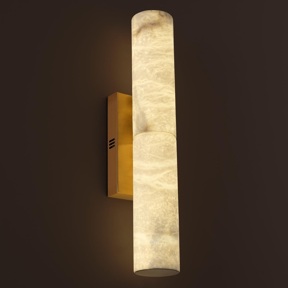 20" Bronze Alabaster Wall Sconce - Auralume