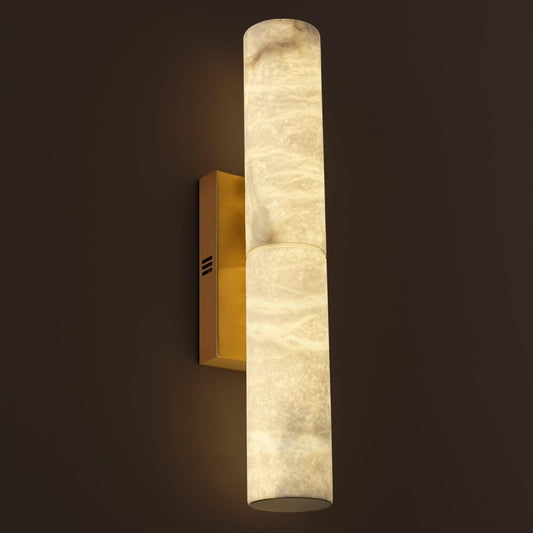 20" Bronze Alabaster Wall Sconce - Auralume