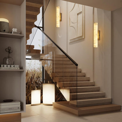 20" Bronze Alabaster Wall Sconce - Auralume