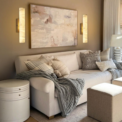 20" Bronze Alabaster Wall Sconce - Auralume