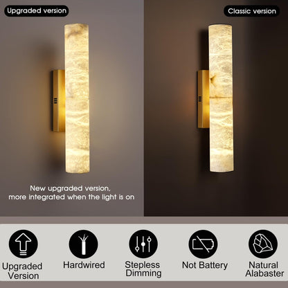 20" Bronze Alabaster Wall Sconce - Auralume