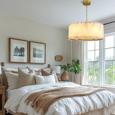 32 Inch Alabaster Chandelier - Auralume