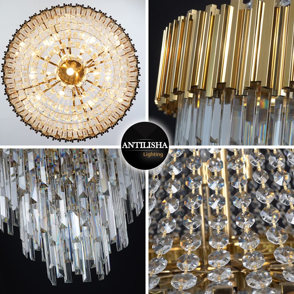 36 Inch Modern Crystal Chandelier 21 Light - Auralume
