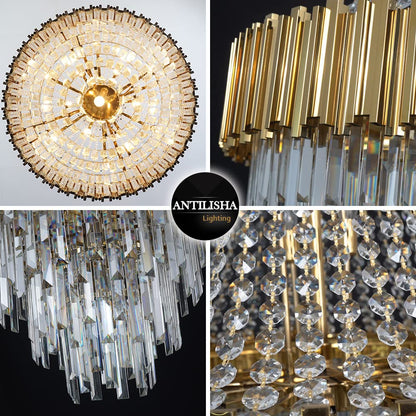 36 Inch Modern Crystal Chandelier 21 Light - Auralume