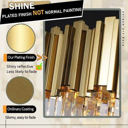 36 Inch Modern Crystal Chandelier 21 Light - Auralume