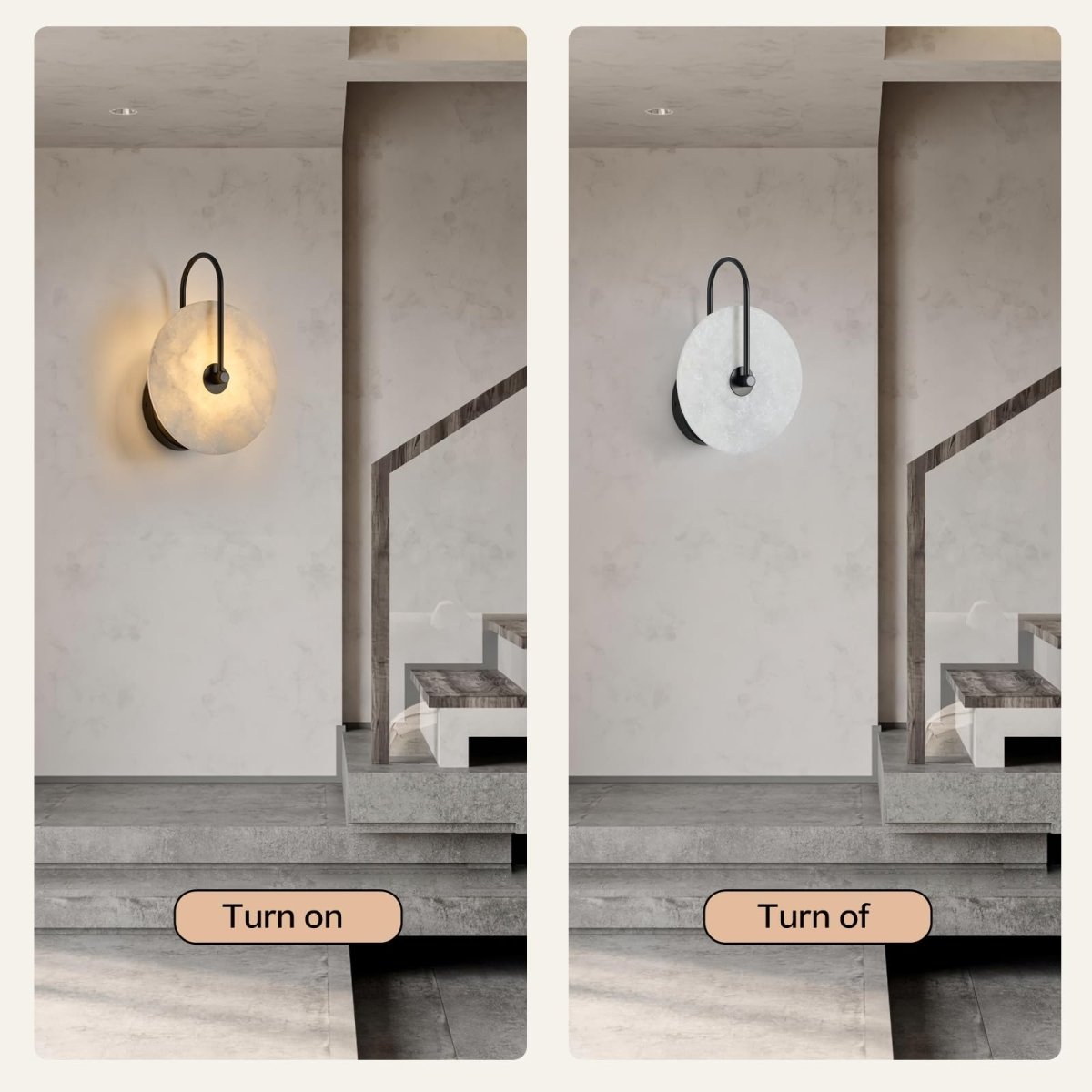 7.84" Round Alabaster Wall Sconce - Auralume