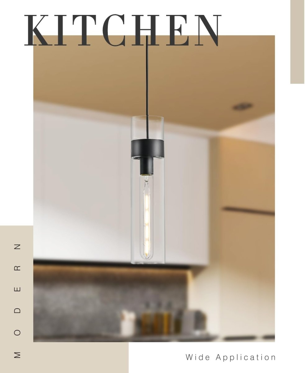 Black Glass Pendant Light - Auralume