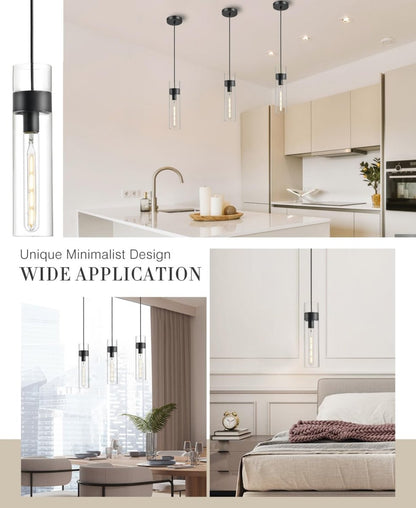 Black Glass Pendant Light - Auralume