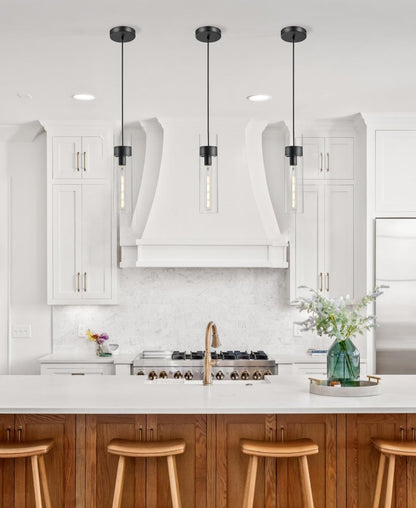 Black Glass Pendant Light - Auralume