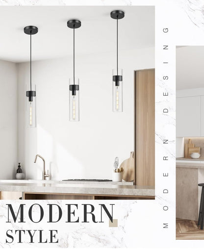 Black Glass Pendant Light - Auralume