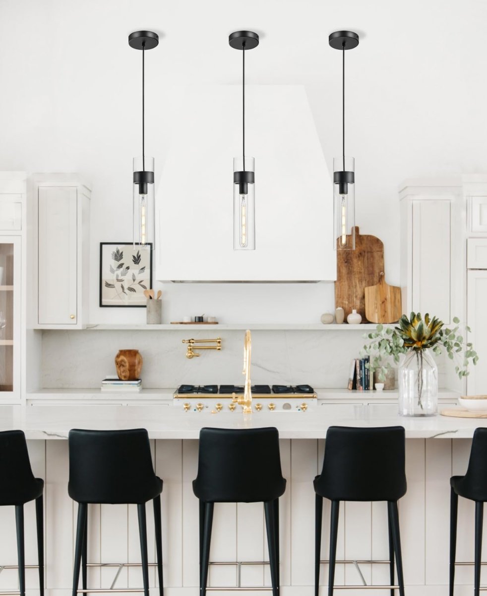 Black Glass Pendant Light - Auralume