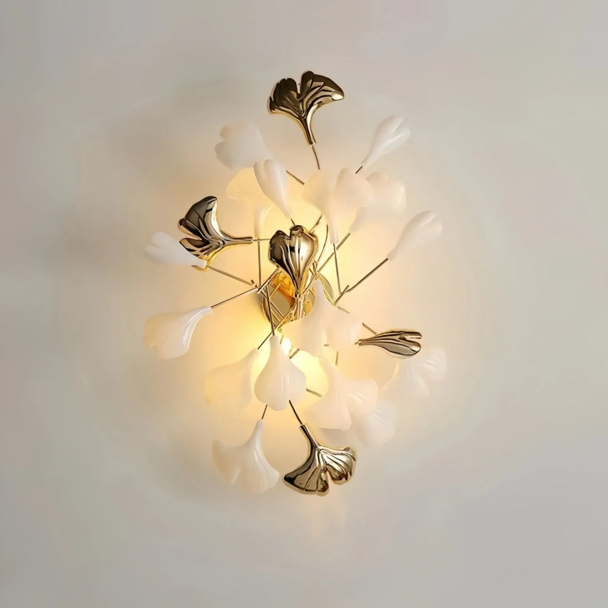 Ceramic Gingko Wall Lamp - Auralume