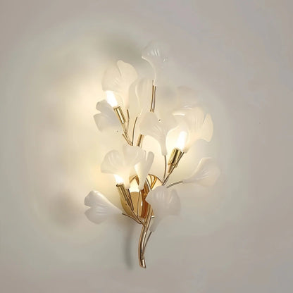 Ceramic Gingko Wall Lamp - Auralume
