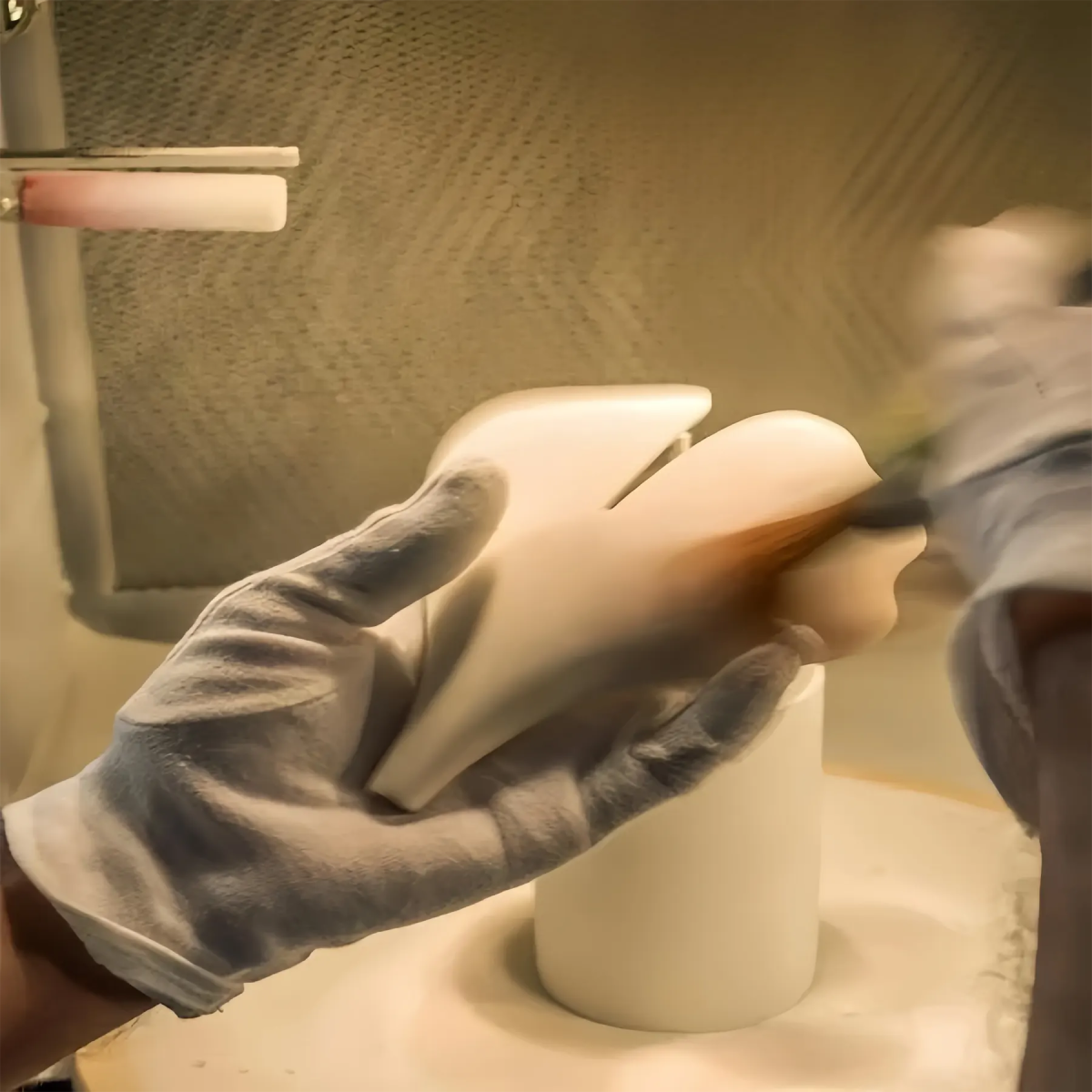 Ceramic Ginkgo Rings Branch Chandelier - Auralume