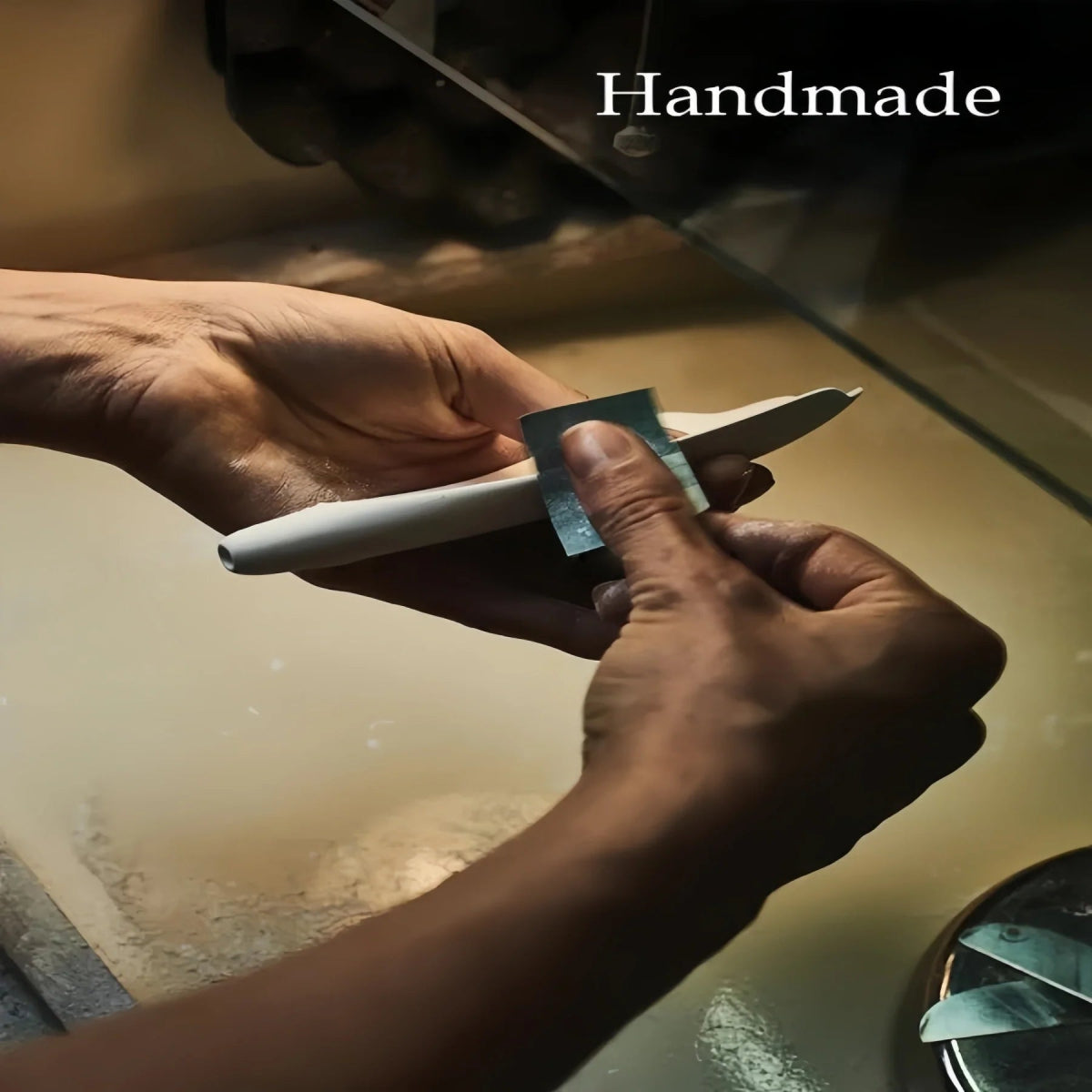 Ceramic Ginkgo Rings Linear Branch Chandelier - Auralume