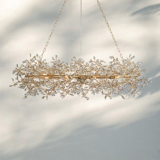 Fiora Oval Chandelier 62'' 74'' - Auralume