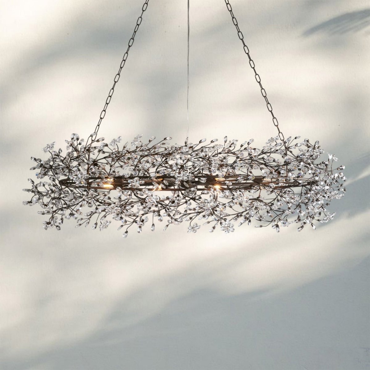 Fiora Oval Chandelier 62'' 74'' - Auralume
