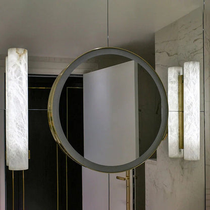 Garron Modern Alabaster Linear Wall Sconce - Auralume