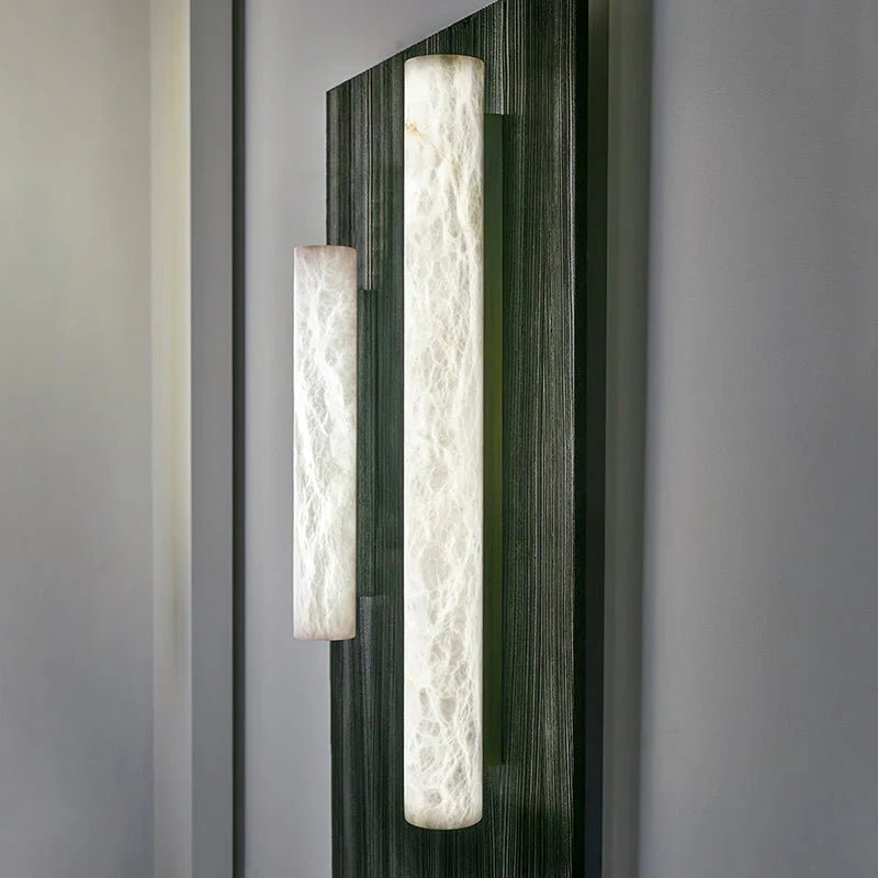 Garron Modern Alabaster Linear Wall Sconce - Auralume