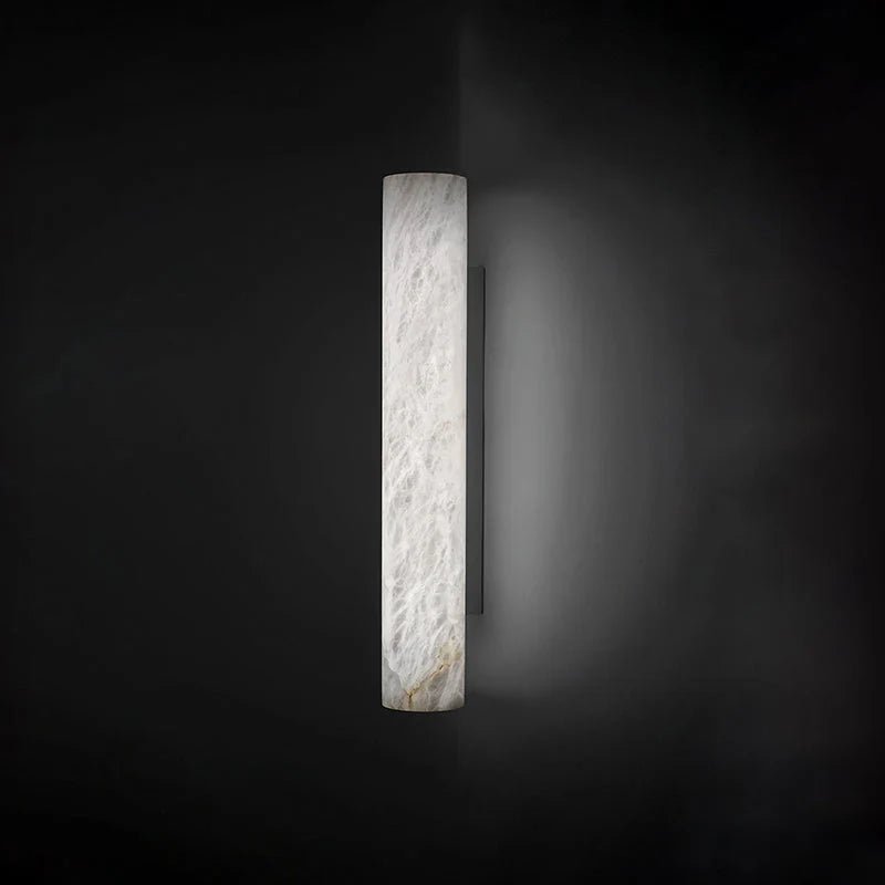 Garron Modern Alabaster Linear Wall Sconce - Auralume