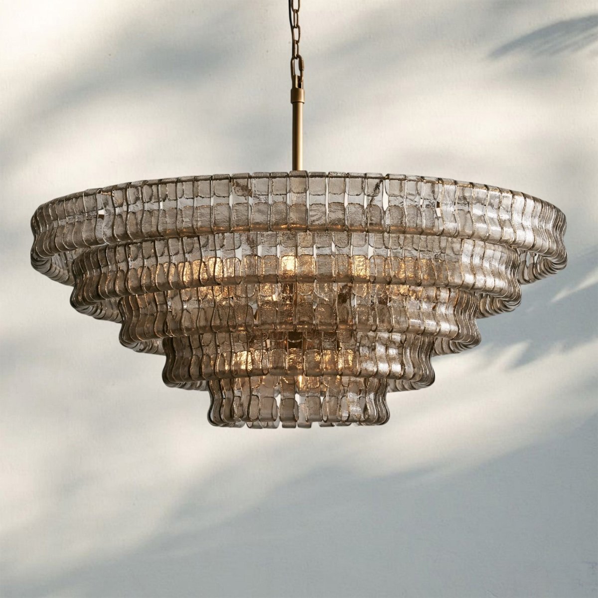 Ghiacio Glass Round Chandelier 24" 36" 48" 60" - Auralume