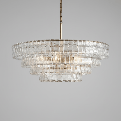 Ghiacio Glass Round Chandelier 24" 36" 48" 60" - Auralume