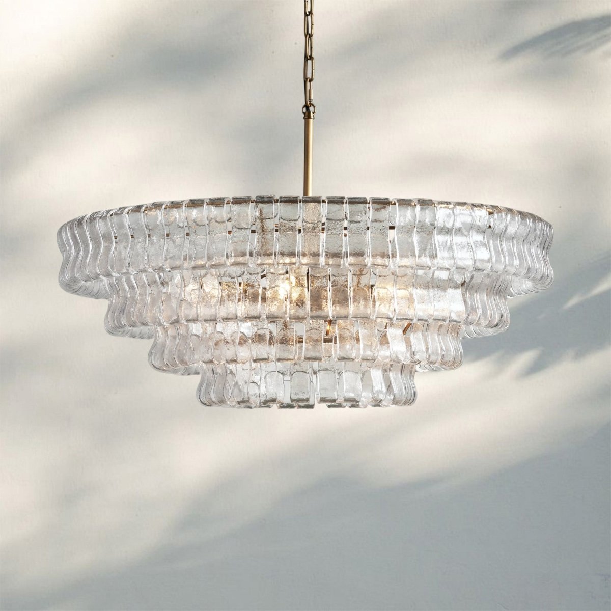Ghiacio Glass Round Chandelier 24" 36" 48" 60" - Auralume