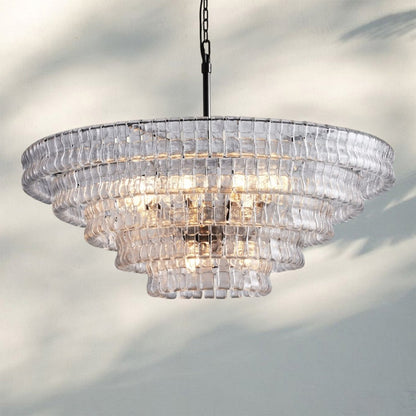 Ghiacio Glass Round Chandelier 24" 36" 48" 60" - Auralume