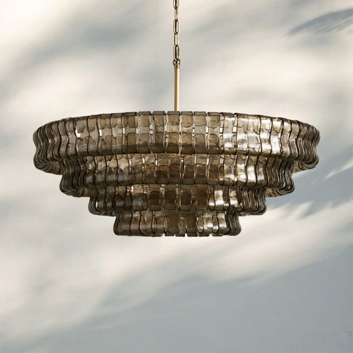 Ghiacio Glass Round Chandelier 24" 36" 48" 60" - Auralume