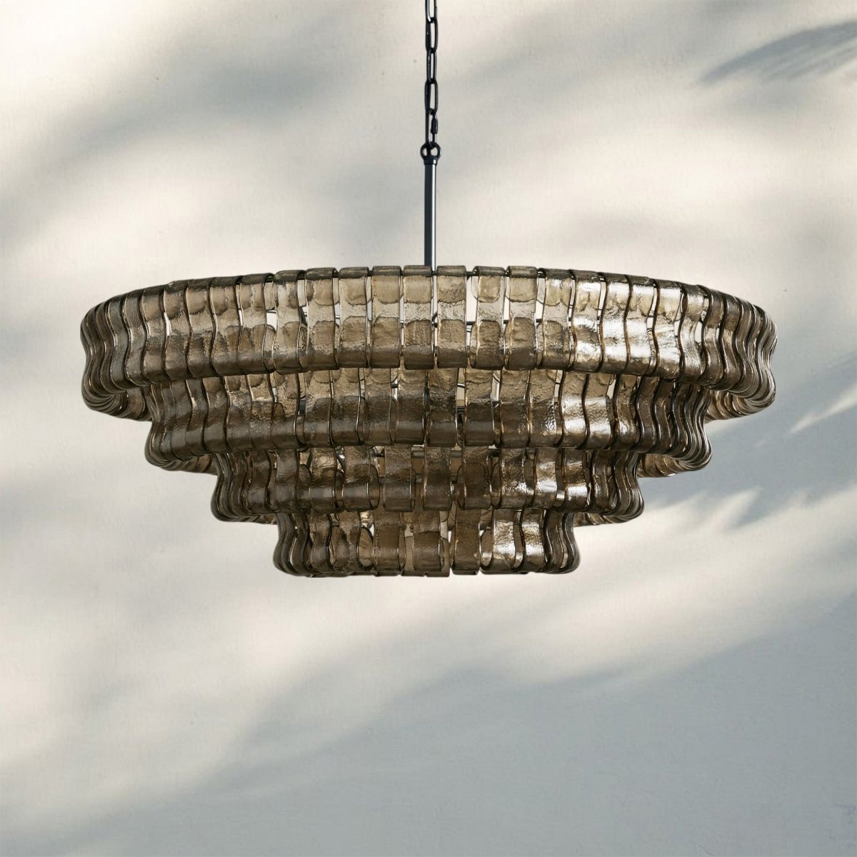 Ghiacio Glass Round Chandelier 24" 36" 48" 60" - Auralume