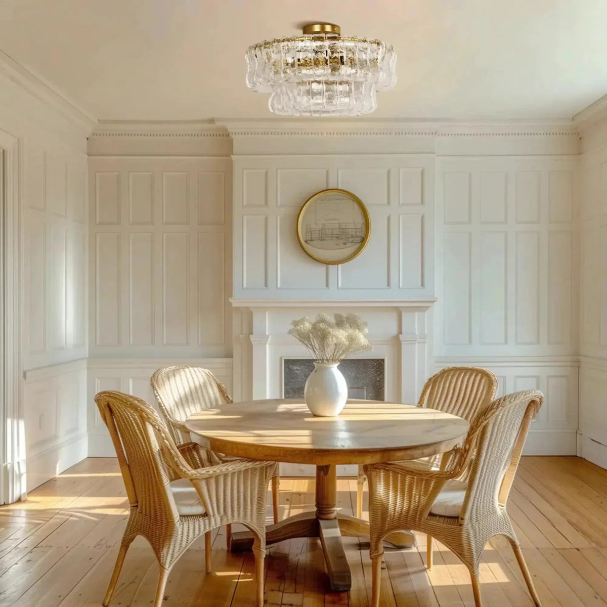 Ghiacio Modern Glass Flushmount - Auralume