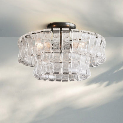 Ghiacio Modern Glass Flushmount - Auralume