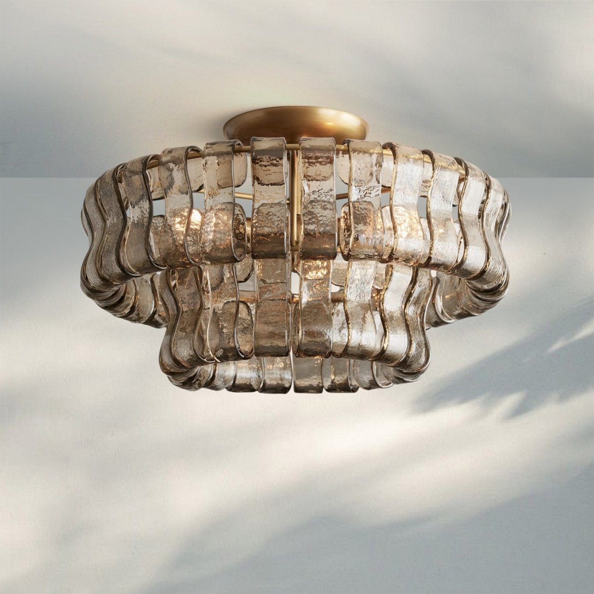 Ghiacio Modern Glass Flushmount - Auralume