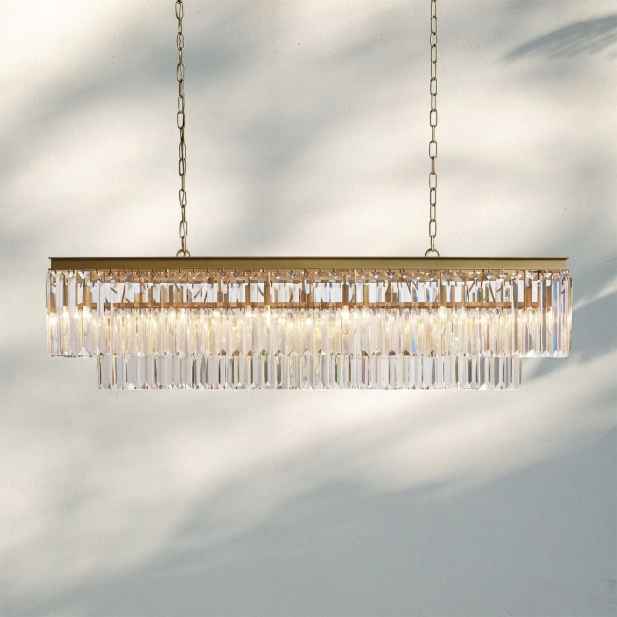 Layland Tiered Rectangular Chandelier - Auralume