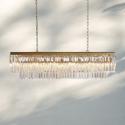 Layland Tiered Rectangular Chandelier - Auralume