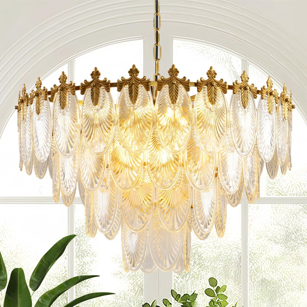 Modern 31.5 Inch Large Crystal Chandelier - Auralume