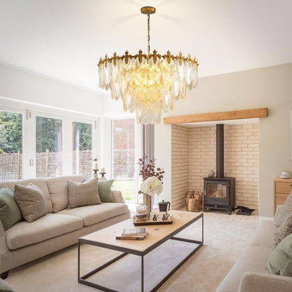 Modern 31.5 Inch Large Crystal Chandelier - Auralume