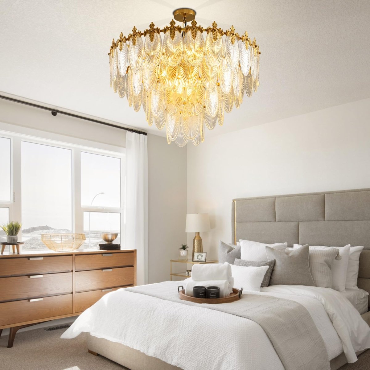 Modern 31.5 Inch Large Crystal Chandelier - Auralume