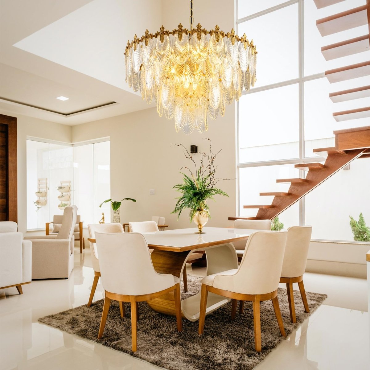 Modern 31.5 Inch Large Crystal Chandelier - Auralume