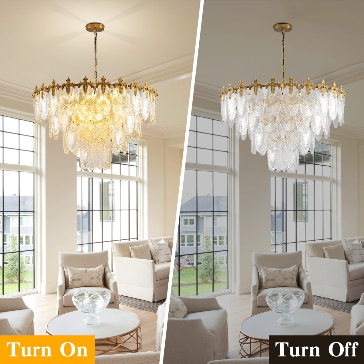 Modern 31.5 Inch Large Crystal Chandelier - Auralume