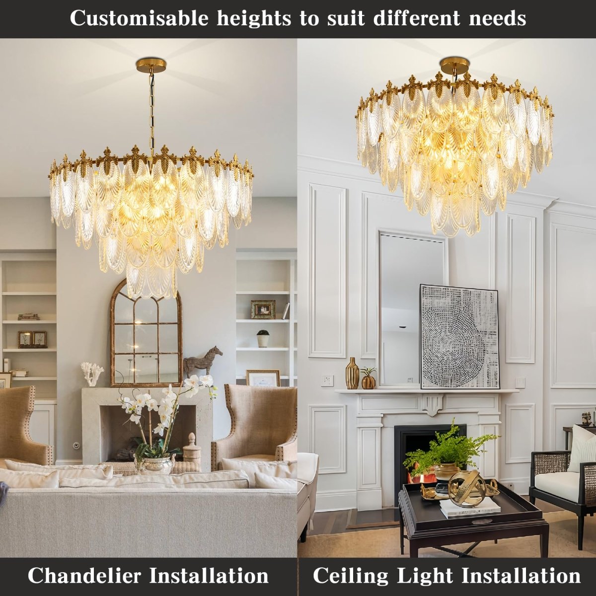 Modern 31.5 Inch Large Crystal Chandelier - Auralume