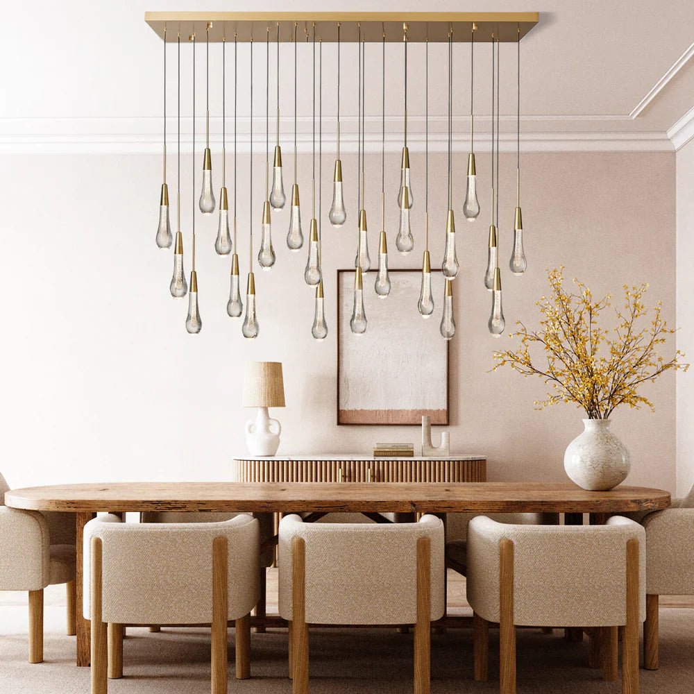 Solitaire Linear Chandelier 37"50"70"87"87"120" - Auralume