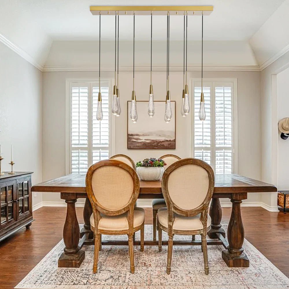 Solitaire Linear Chandelier 37"50"70"87"87"120" - Auralume