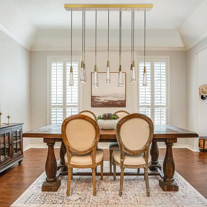 Solitaire Linear Chandelier 37"50"70"87"87"120" - Auralume