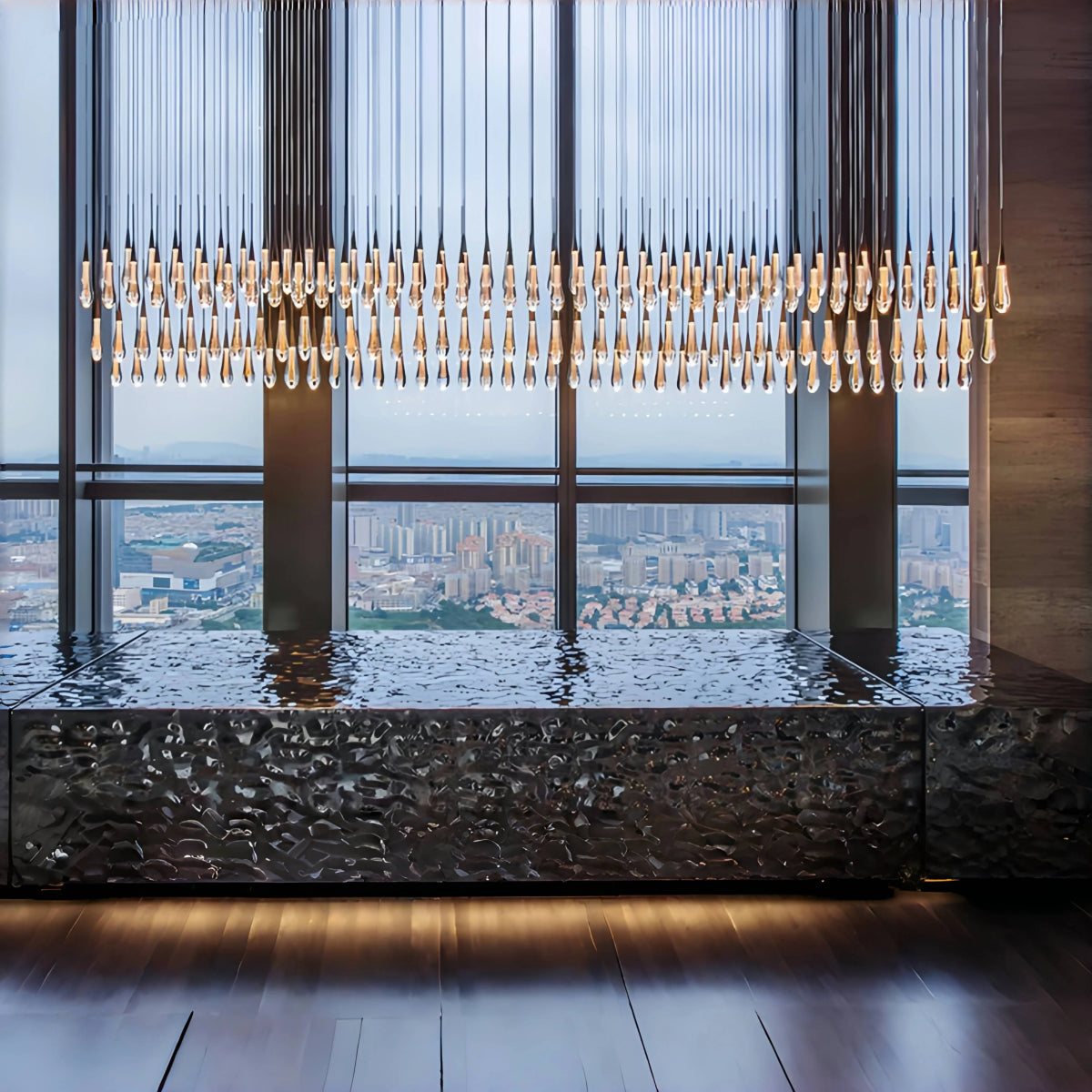 Solitaire Linear Chandelier 37"50"70"87"87"120" - Auralume