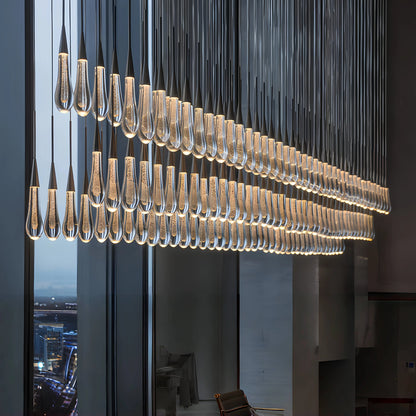 Solitaire Linear Chandelier 37"50"70"87"87"120" - Auralume