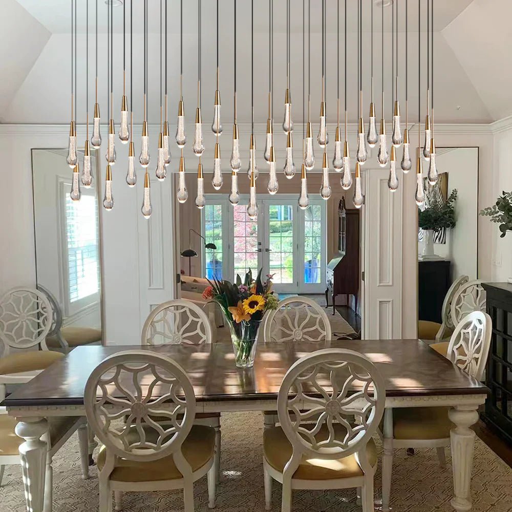 Solitaire Linear Chandelier 37"50"70"87"87"120" - Auralume